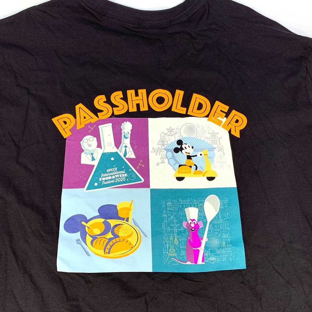 NWT Disney Parks Epcot Food Wine Festival Passholder TShirt Sz XXL Black Muppets
